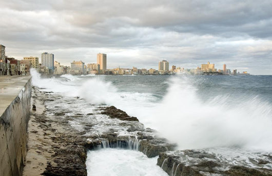 Waves in Malecon of Havana Wall Mural