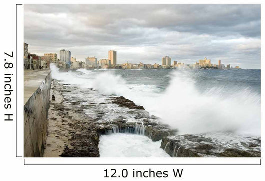 Waves in Malecon of Havana Wall Mural