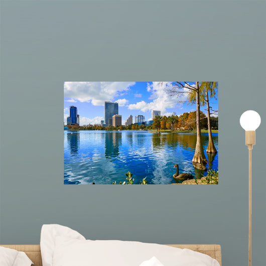 Orlando Skyline Fom Lake Wall Decal