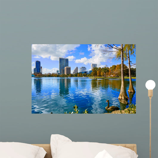 Orlando Skyline Fom Lake Wall Decal