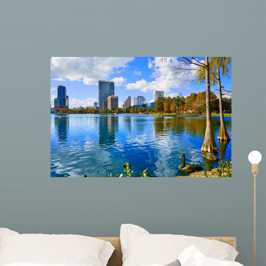 Orlando Skyline Fom Lake Wall Decal