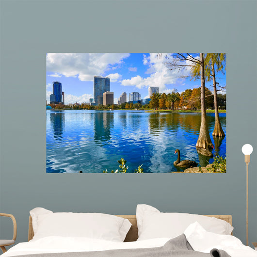 Orlando Skyline Fom Lake Wall Decal