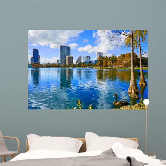Orlando Skyline Fom Lake Wall Decal