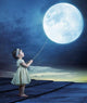 Conceptual Moon Baby Balloon Wall Decal