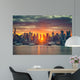 Cloudy Manhattan Sunrise Wall Mural