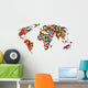 Flag Map Wall Mural