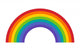 Colorful rainbow or color spectrum flat icon for apps and websites Wall Decal