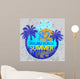 Summer Surf Typography T-shirt Wall Decal