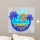 Summer Surf Typography T-shirt Wall Decal