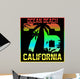 California Typography T-shirt Graphics Wall Decal