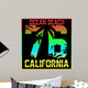 California Typography T-shirt Graphics Wall Decal