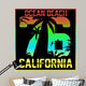 California Typography T-shirt Graphics Wall Decal