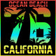 California Typography T-shirt Graphics Wall Decal