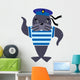 Funny seal sailor Wall Decal