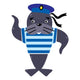 Funny seal sailor Wall Decal