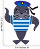 Funny seal sailor Wall Decal