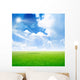abstract scene green meadow under light sky Wall Mural