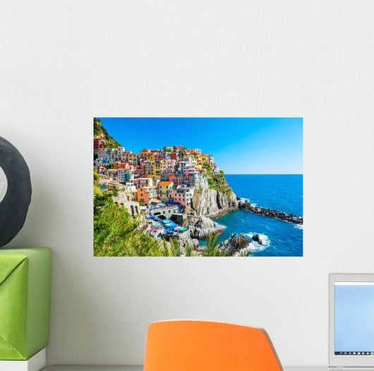 Cinque Terre Cliff-side Town Wall Decal
