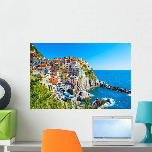 Cinque Terre Cliff-side Town Wall Decal