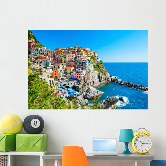 Cinque Terre Cliff-side Town Wall Decal
