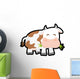 Farm animal concept represented by cow cartoon icon. isolated and flat illustration  Wall Decal