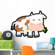 Farm animal concept represented by cow cartoon icon. isolated and flat illustration  Wall Decal