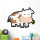 Farm animal concept represented by cow cartoon icon. isolated and flat illustration  Wall Decal