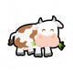 Farm animal concept represented by cow cartoon icon. isolated and flat illustration  Wall Decal