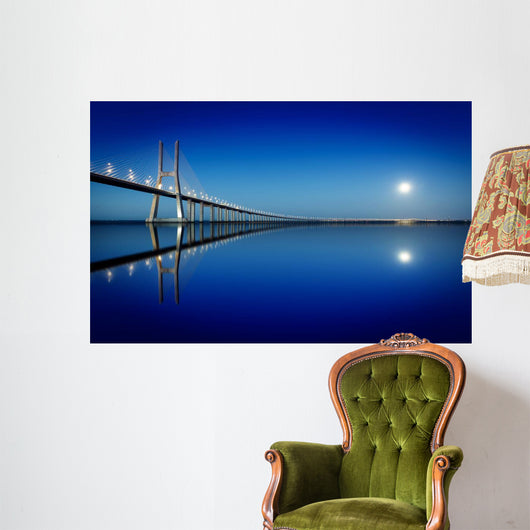 Vasco da Gama Bridge, Lisbon, Portugal Wall Mural