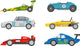 Race Retro Sport Car Wall Decal Sticker Set