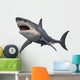 Angry Great White Shark Wall Decal