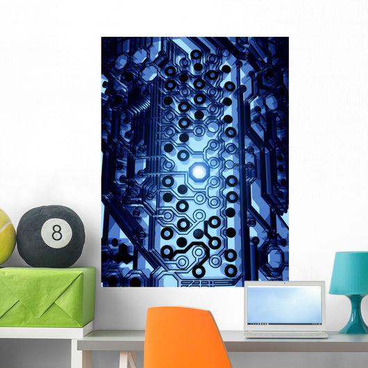 Dark Future Circuit Wall Mural