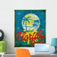Tropical graphic with typography design florida beach surf club Wall Mural
