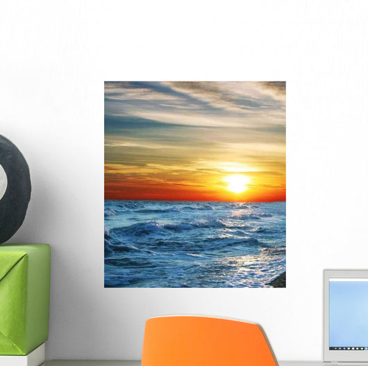 Sea Sunset Wall Decal Design 1