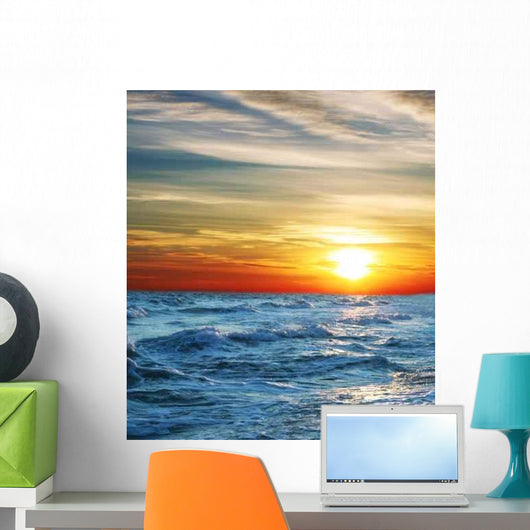 Sea Sunset Wall Decal Design 1