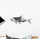 geometric texture shark silhouette icon Wall Decal