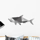 geometric texture shark silhouette icon Wall Decal