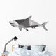 geometric texture shark silhouette icon Wall Decal