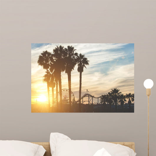 Santa Monica Pier with Wall Decal