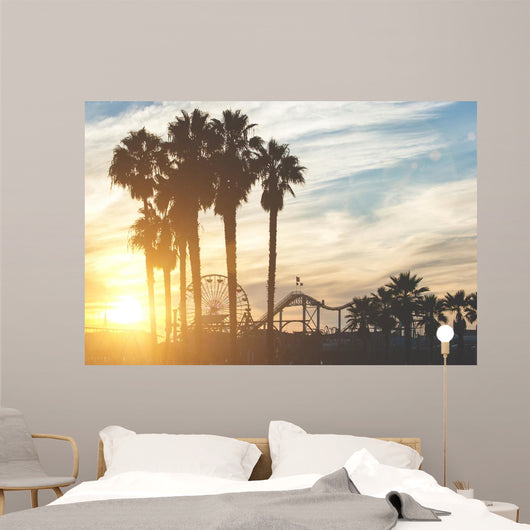 Santa Monica Pier with Wall Decal
