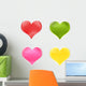 Assortment Hearts Colors Wall Decal