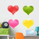 Assortment Hearts Colors Wall Decal