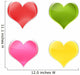 Assortment Hearts Colors Wall Decal