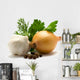 Aromatic herbs, onions, garlic and pepper Wall Decal