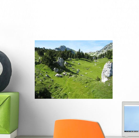 Wild Landscape Chartreuse Wall Decal
