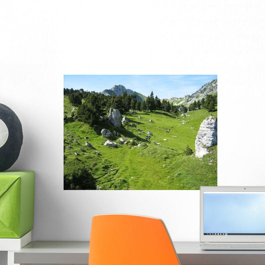 Wild Landscape Chartreuse Wall Decal