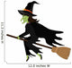 Witch flying with broomstick cartoon silhouette, vector illustration. Wall Decal