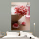 flower in white bowl and bottle of oil. spa and body care backgr Wall Mural