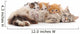 Cat with kittens. Wall Decal
