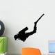 The diver icon. Black icon on white background. Wall Decal